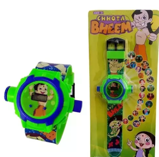 Chota bheem watch Projector Video Game Double Handling Kid's System Watch  (Multicolour) ( Pack Of 1 )