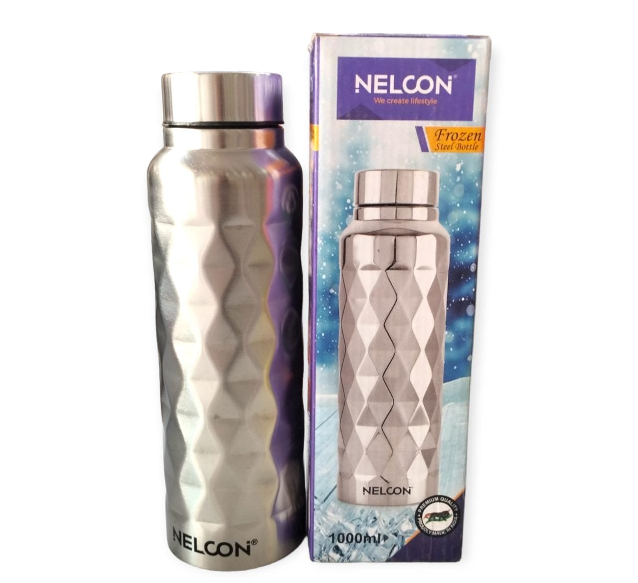 Nelcon we create lifestyle with steel bottle 