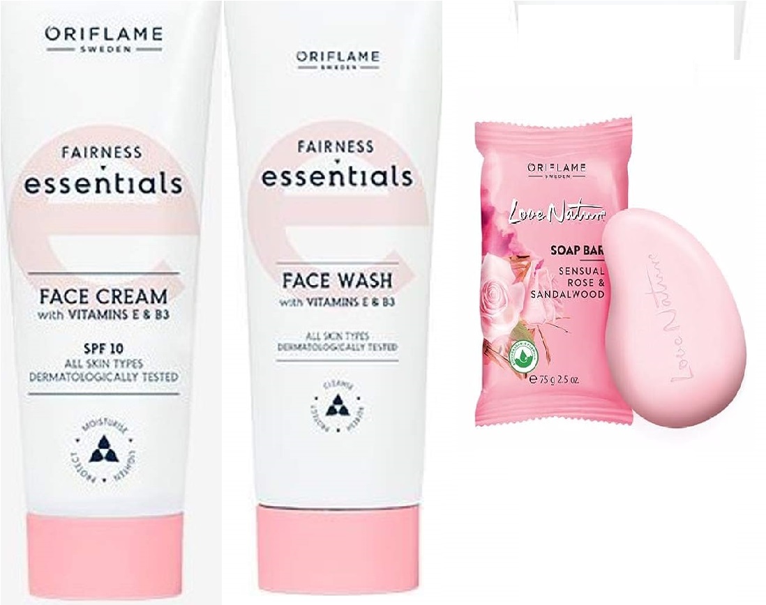 Combo fairness essentials face cream Rose sandalwood soap 
