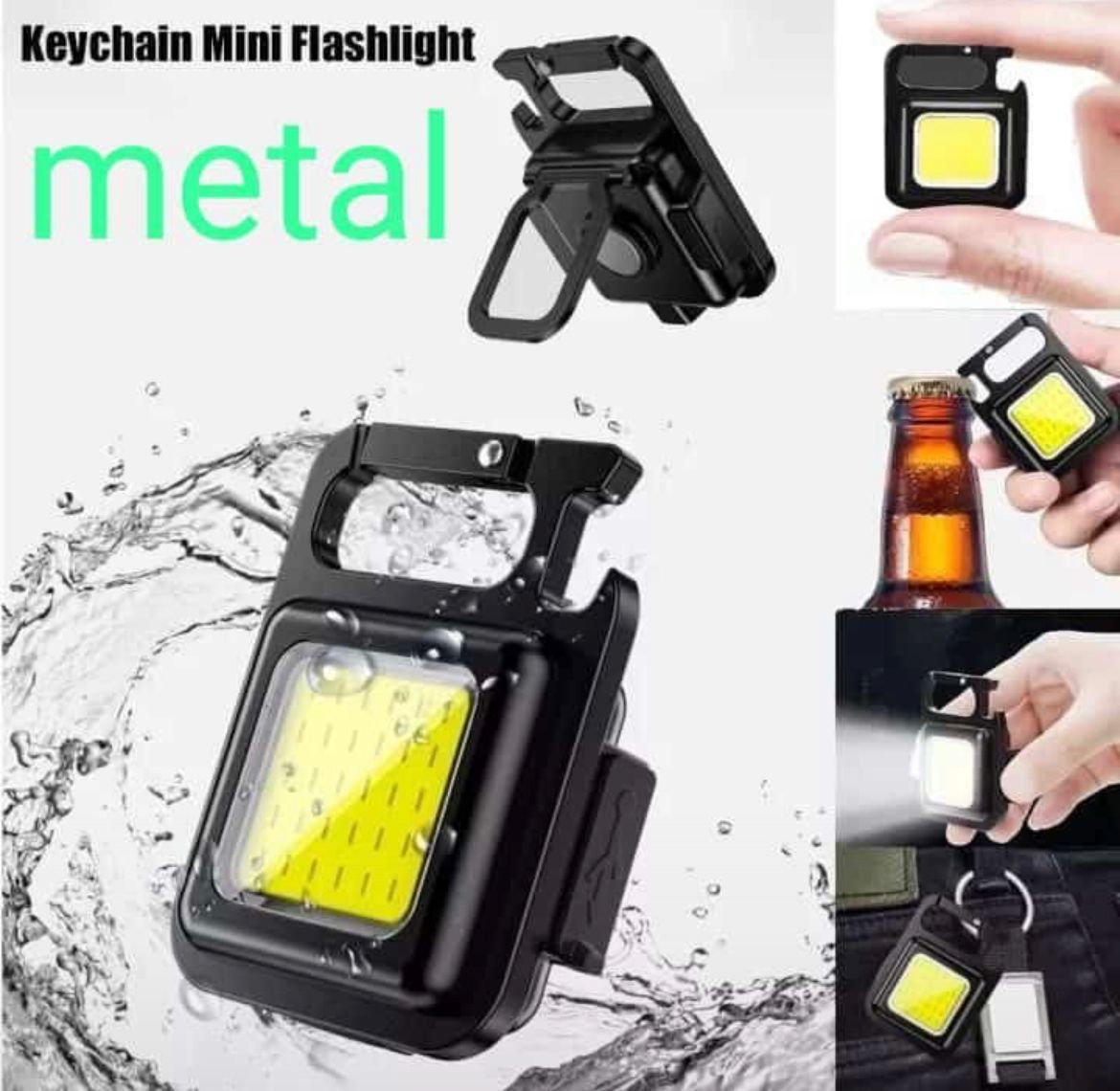 Metal keychain mini flashlight 