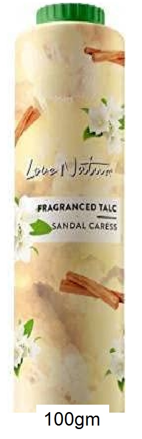 Love nature fragranced talc sandal caress 