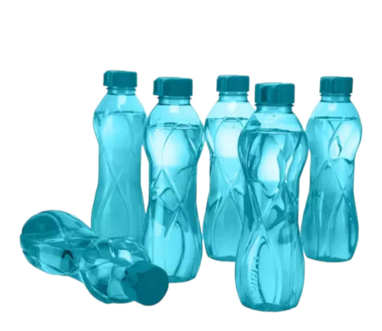 Saura Fridge Bottle  Set of six Blue